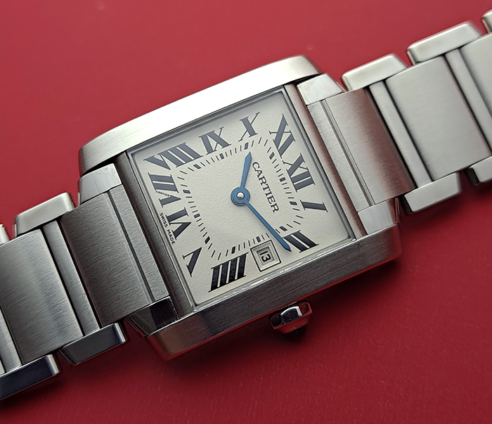 Ladies' Cartier Tank Francaise Midsize Quartz Wristwatch Ref. W51011Q3